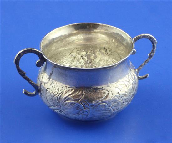 A Charles II silver porringer, 2.5 oz.